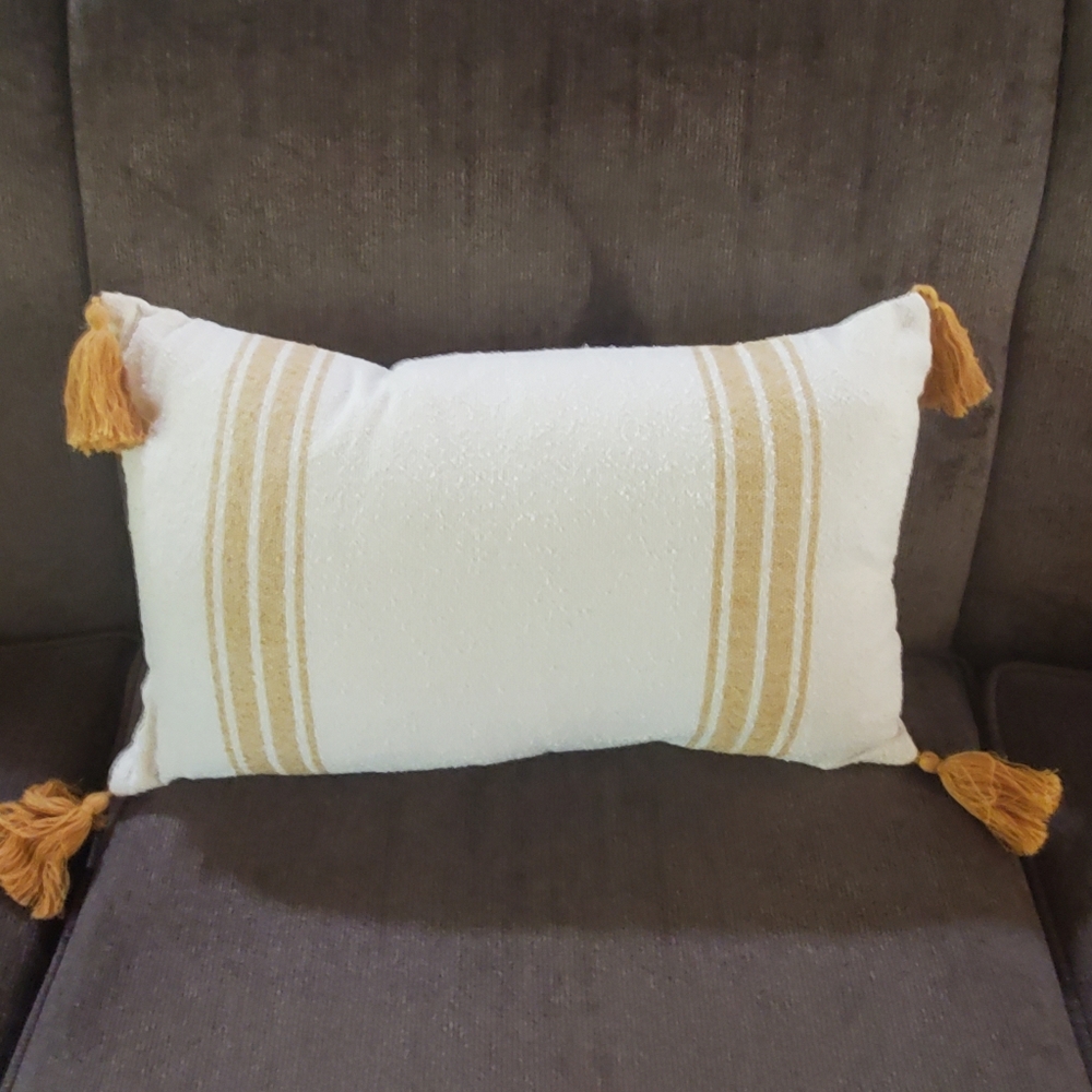 Gorgeous Gold and Cream Throw Pillow